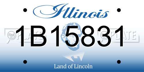 1B15831 Illinois License Plate