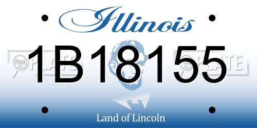1B18155 Illinois License Plate