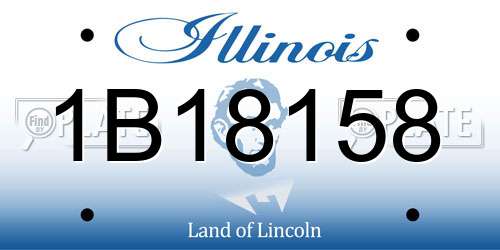 1B18158 Illinois License Plate