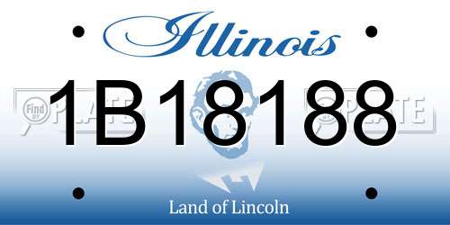 1B18188 Illinois License Plate