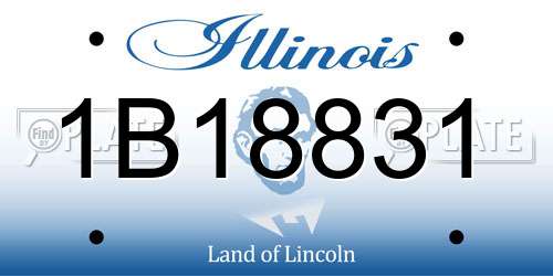 1B18831 Illinois License Plate