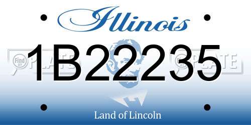 1B22235 Illinois License Plate