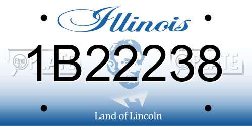 1B22238 Illinois License Plate