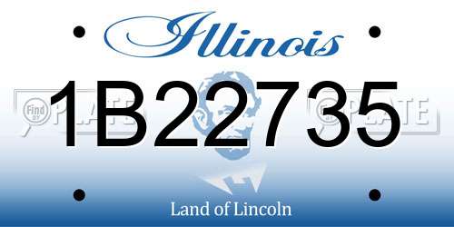 1B22735 Illinois License Plate