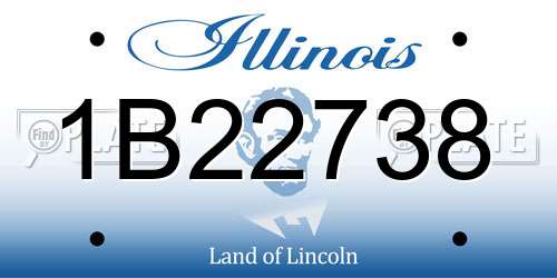 1B22738 Illinois License Plate