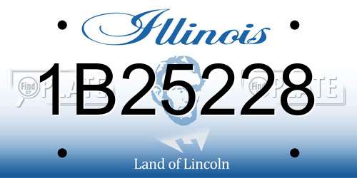 1B25228 Illinois License Plate