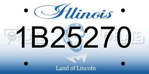 1B25270 Illinois License Plate