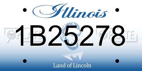 1B25278 Illinois License Plate