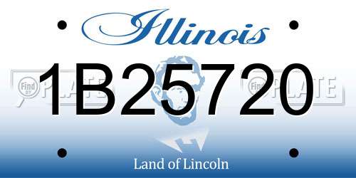 1B25720 Illinois License Plate