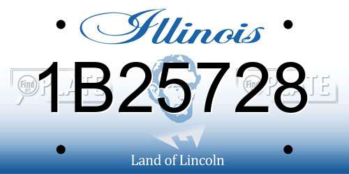 1B25728 Illinois License Plate