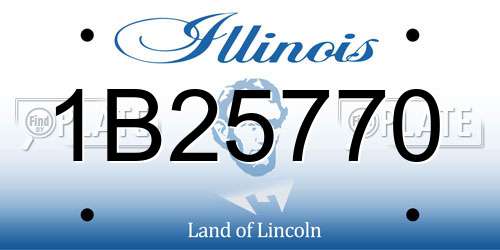 1B25770 Illinois License Plate