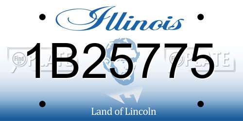 1B25775 Illinois License Plate