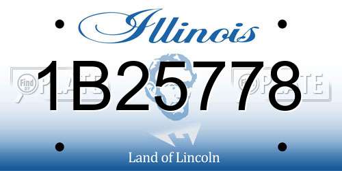 1B25778 Illinois License Plate