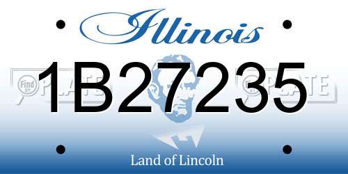1B27235 Illinois License Plate
