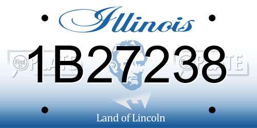 1B27238 Illinois License Plate