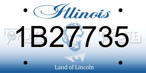 1B27735 Illinois License Plate