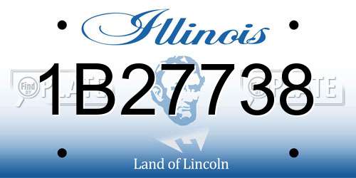 1B27738 Illinois License Plate