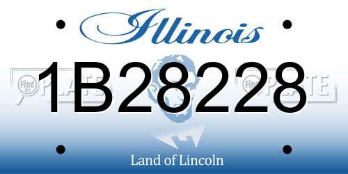 1B28228 Illinois License Plate