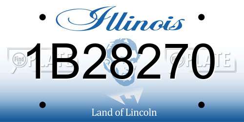 1B28270 Illinois License Plate