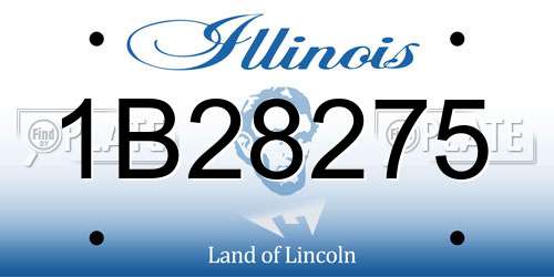 1B28275 Illinois License Plate