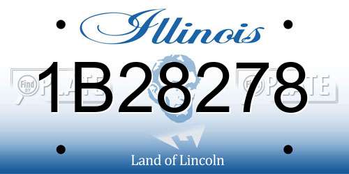 1B28278 Illinois License Plate