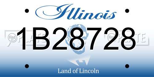 1B28728 Illinois License Plate
