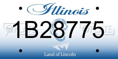 1B28775 Illinois License Plate