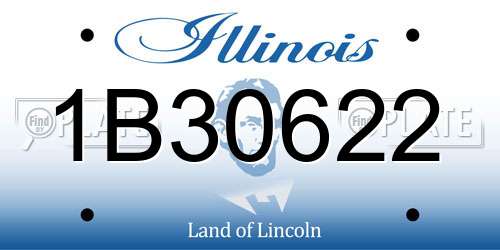 1B30622 Illinois License Plate