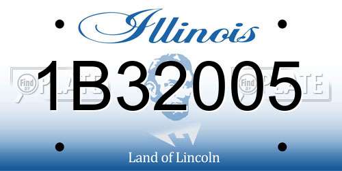 1B32005 Illinois License Plate