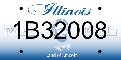 1B32008 Illinois License Plate