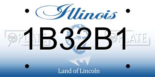 1B32B1 Illinois License Plate