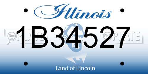 1B34527 Illinois License Plate