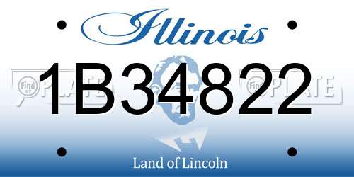 1B34822 Illinois License Plate