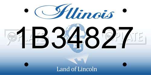 1B34827 Illinois License Plate