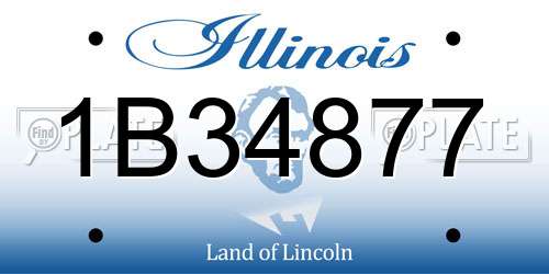 1B34877 Illinois License Plate