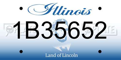 1B35652 Illinois License Plate