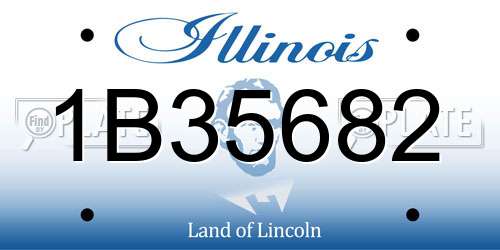 1B35682 Illinois License Plate