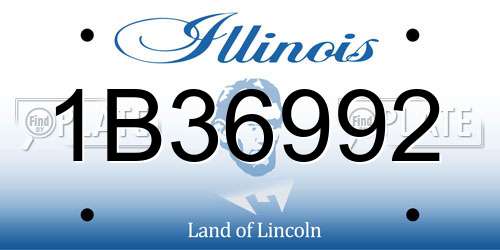 1B36992 Illinois License Plate