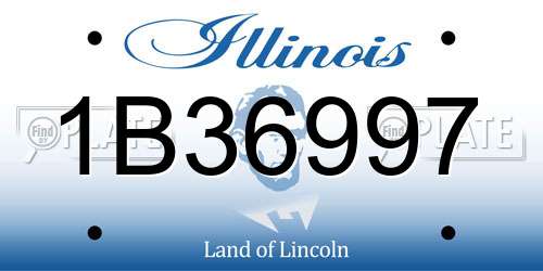 1B36997 Illinois License Plate