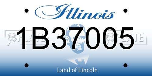 1B37005 Illinois License Plate
