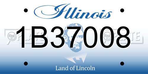 1B37008 Illinois License Plate