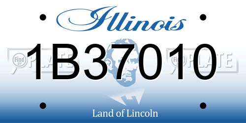 1B37010 Illinois License Plate