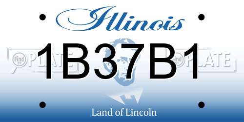 1B37B1 Illinois License Plate