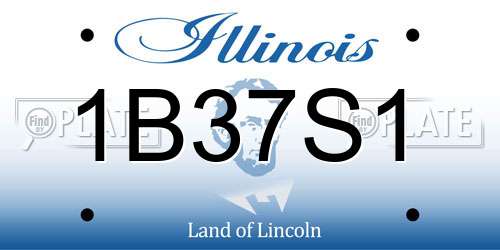 1B37S1 Illinois License Plate