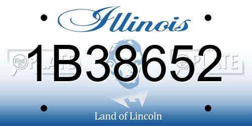 1B38652 Illinois License Plate