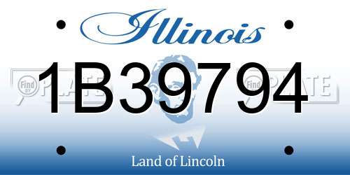 1B39794 Illinois License Plate
