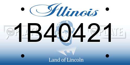 1B40421 Illinois License Plate