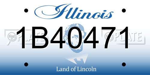 1B40471 Illinois License Plate