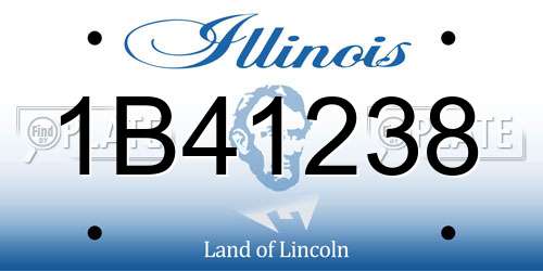 1B41238 Illinois License Plate
