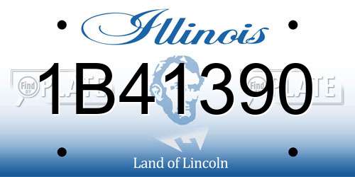 1B41390 Illinois License Plate